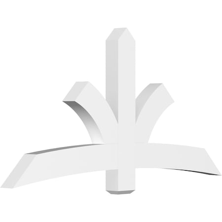 Ekena Millwork Davenport Architectural Grade PVC Gable Bracket, 72"W x 36"H x 4"D x 6"F, 12/12 Pitch GBP072X36X0406DAV00
